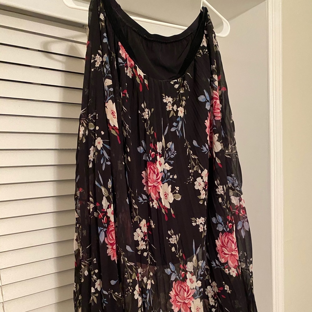 White House Black Market Midi Floral Skirt